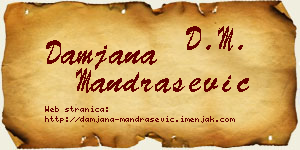 Damjana Mandrašević vizit kartica